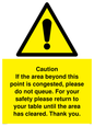 WV6201: Caution if area beyond this point is congested, please do not queue