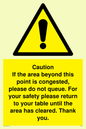 WV6201: Caution if area beyond this point is congested, please do not queue