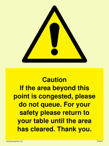 WV6201: Caution if area beyond this point is congested, please do not queue