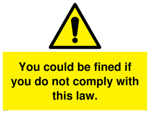 WV6283: You could be fined if you do not comply with this law.