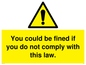 WV6283: You could be fined if you do not comply with this law.