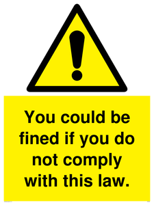 WV6283: You could be fined if you do not comply with this law.