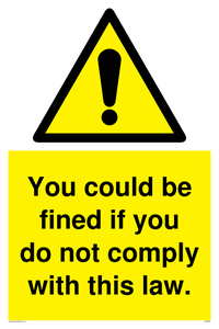 WV6283: You could be fined if you do not comply with this law.