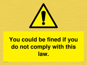 WV6283: You could be fined if you do not comply with this law.