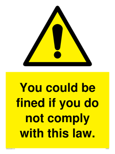 WV6283: You could be fined if you do not comply with this law.