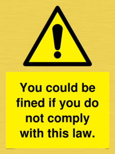 WV6283: You could be fined if you do not comply with this law.