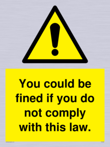 WV6283: You could be fined if you do not comply with this law.