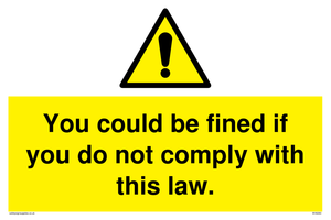 WV6283: You could be fined if you do not comply with this law.
