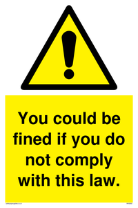 WV6283: You could be fined if you do not comply with this law.