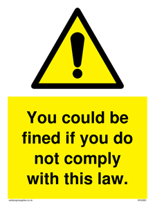 WV6283: You could be fined if you do not comply with this law.