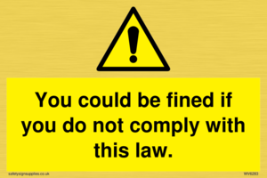 WV6283: You could be fined if you do not comply with this law.