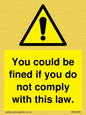 WV6283: You could be fined if you do not comply with this law.