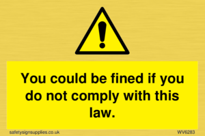WV6283: You could be fined if you do not comply with this law.