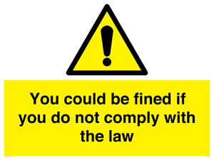 WV7071: You could be fined if you do not comply with the law