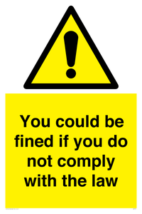 WV7071: You could be fined if you do not comply with the law