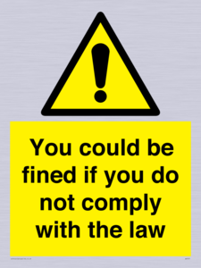 WV7071: You could be fined if you do not comply with the law
