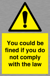 WV7071: You could be fined if you do not comply with the law