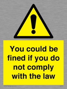 WV7071: You could be fined if you do not comply with the law