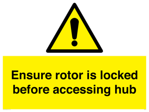 WV7108: Ensure rotor is locked before accessing hub