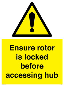 WV7108: Ensure rotor is locked before accessing hub