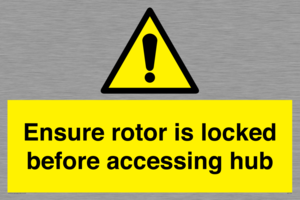 WV7108: Ensure rotor is locked before accessing hub