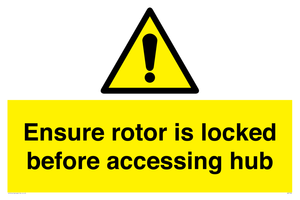 WV7108: Ensure rotor is locked before accessing hub