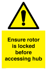 WV7108: Ensure rotor is locked before accessing hub