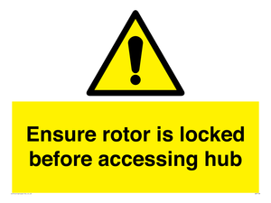 WV7108: Ensure rotor is locked before accessing hub