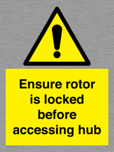 WV7108: Ensure rotor is locked before accessing hub