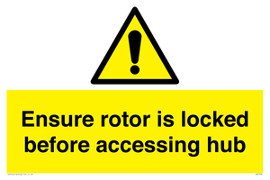WV7108: Ensure rotor is locked before accessing hub