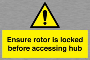 WV7108: Ensure rotor is locked before accessing hub