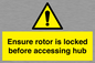 WV7108: Ensure rotor is locked before accessing hub