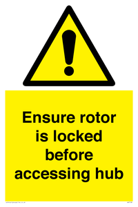 WV7108: Ensure rotor is locked before accessing hub