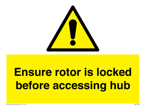WV7108: Ensure rotor is locked before accessing hub