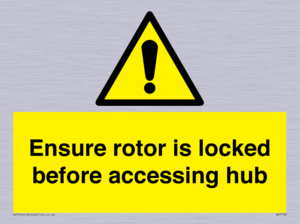 WV7108: Ensure rotor is locked before accessing hub