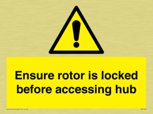 WV7108: Ensure rotor is locked before accessing hub