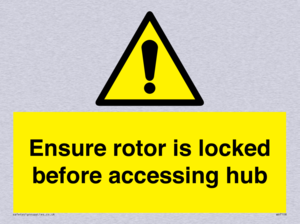 WV7108: Ensure rotor is locked before accessing hub