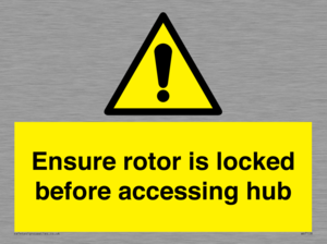WV7108: Ensure rotor is locked before accessing hub