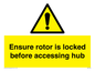 WV7108: Ensure rotor is locked before accessing hub