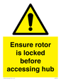 WV7108: Ensure rotor is locked before accessing hub