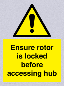 WV7108: Ensure rotor is locked before accessing hub