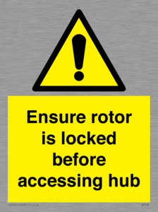 WV7108: Ensure rotor is locked before accessing hub