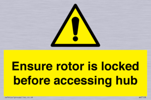 WV7108: Ensure rotor is locked before accessing hub