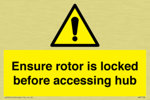 WV7108: Ensure rotor is locked before accessing hub