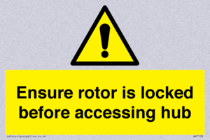 WV7108: Ensure rotor is locked before accessing hub