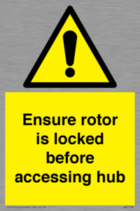 WV7108: Ensure rotor is locked before accessing hub