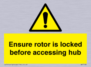 WV7108: Ensure rotor is locked before accessing hub
