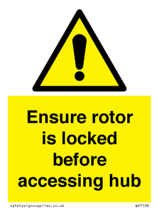 WV7108: Ensure rotor is locked before accessing hub
