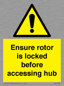 WV7108: Ensure rotor is locked before accessing hub