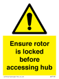 WV7108: Ensure rotor is locked before accessing hub